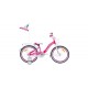 Rower KITTY 18, kolor: różowo-biały